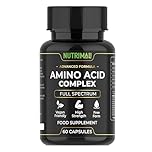 Amino Acid Supplements – Full Spectrum All BCAA, EAA + Vitamin C & Botanical Blend – High Strength, Free Form – 60 Vegan Capsules | By NutriMali