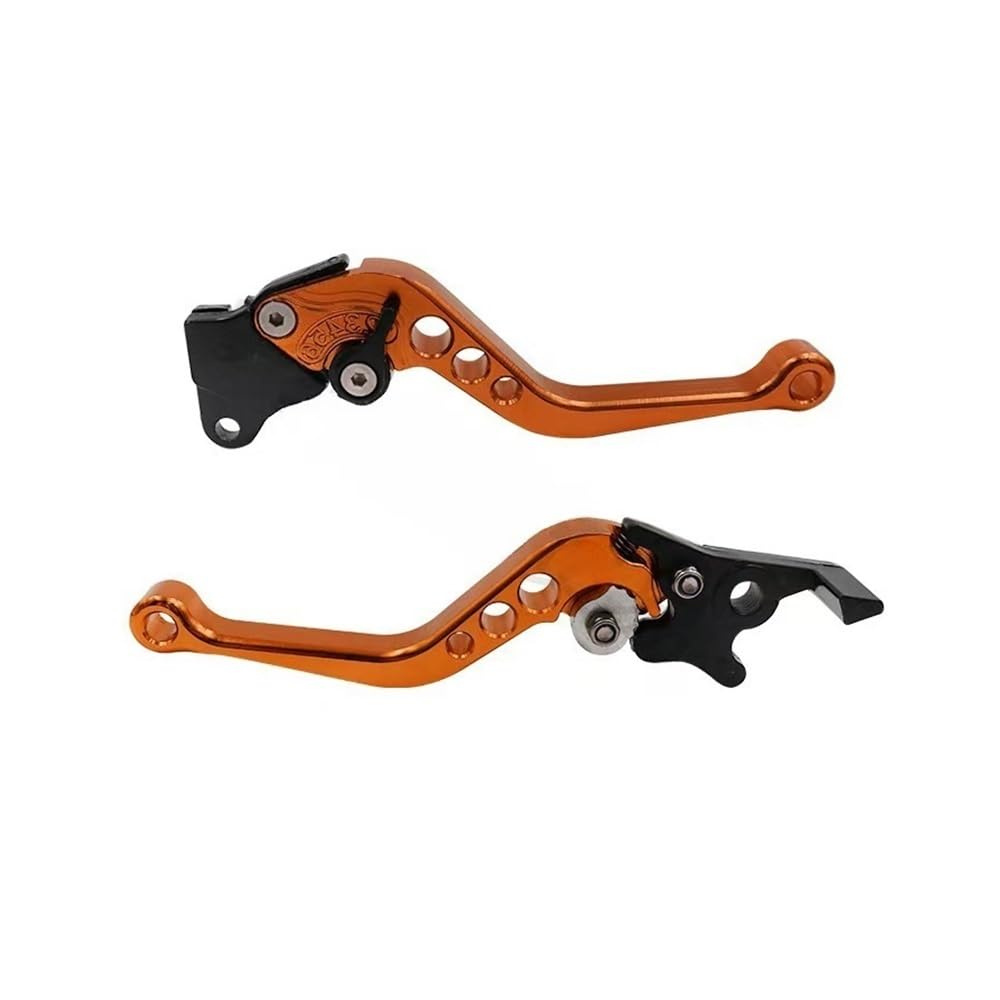 Zdgxfhsrh Orange Motorcycle Brake Clutch Levers 2Pc Universa Motorcycle Adjustable Brake Clutch Levers Motorbike Lever Handle Bar Grips(Orange)