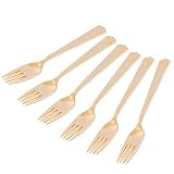 6 PCS Gold Plated Dinner Fork with Shell Pattern for Home Kitchen Restaurant