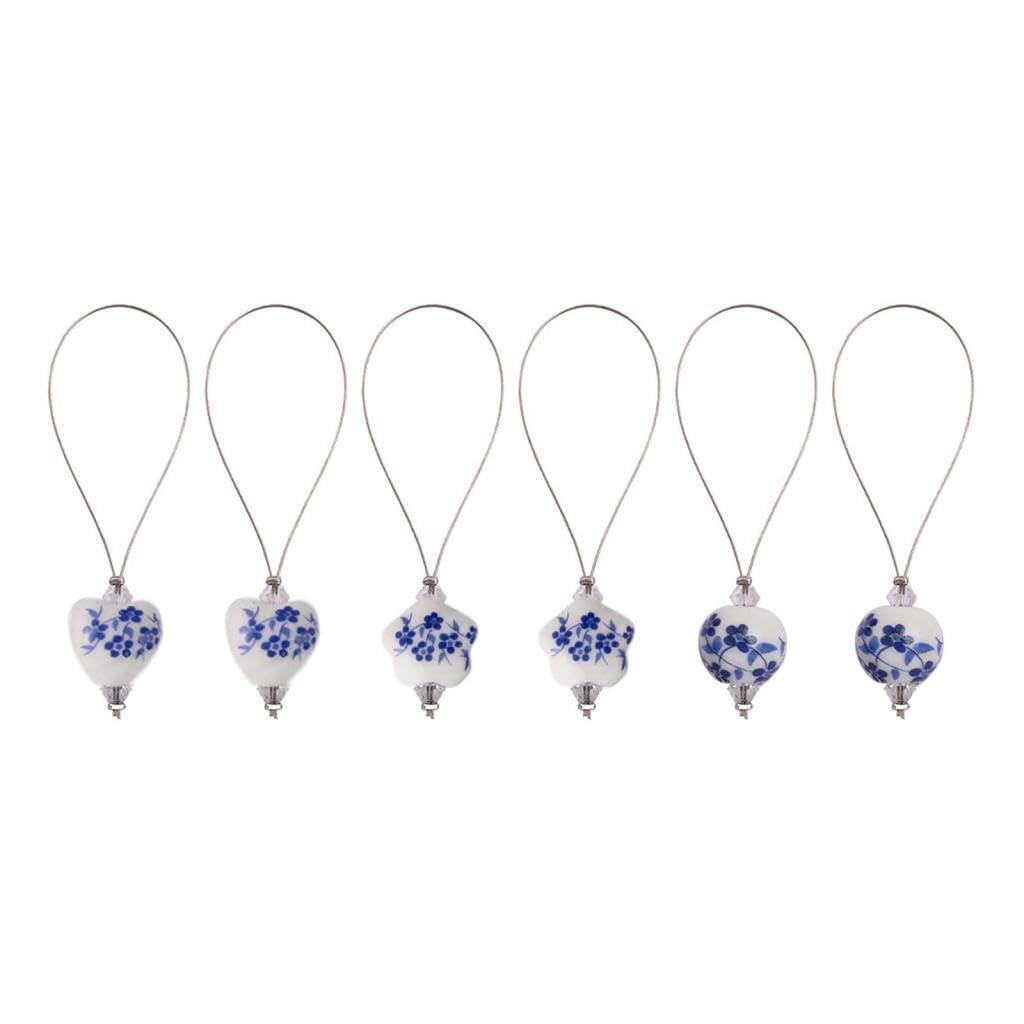 QIXCXAZ Charming Crochet Stitch Markers Elegant Knitting Tool Every Crafter’s Collection Ensuring Longevity and Consistent Performance. Blue and White Porcelain Pattern is, 6 pcs, Style B
