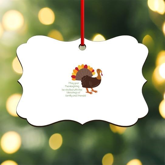 CafePress May Your Thanksgiving Ornament Scroll Holiday Ornament 4" x 2.75"