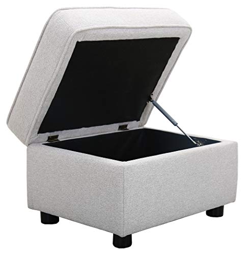 Amazon Brand – Ravenna Home Contemporary Swivel Glider Accent Chair With Storage Ottoman, 33.9"W, Cream #TOP6