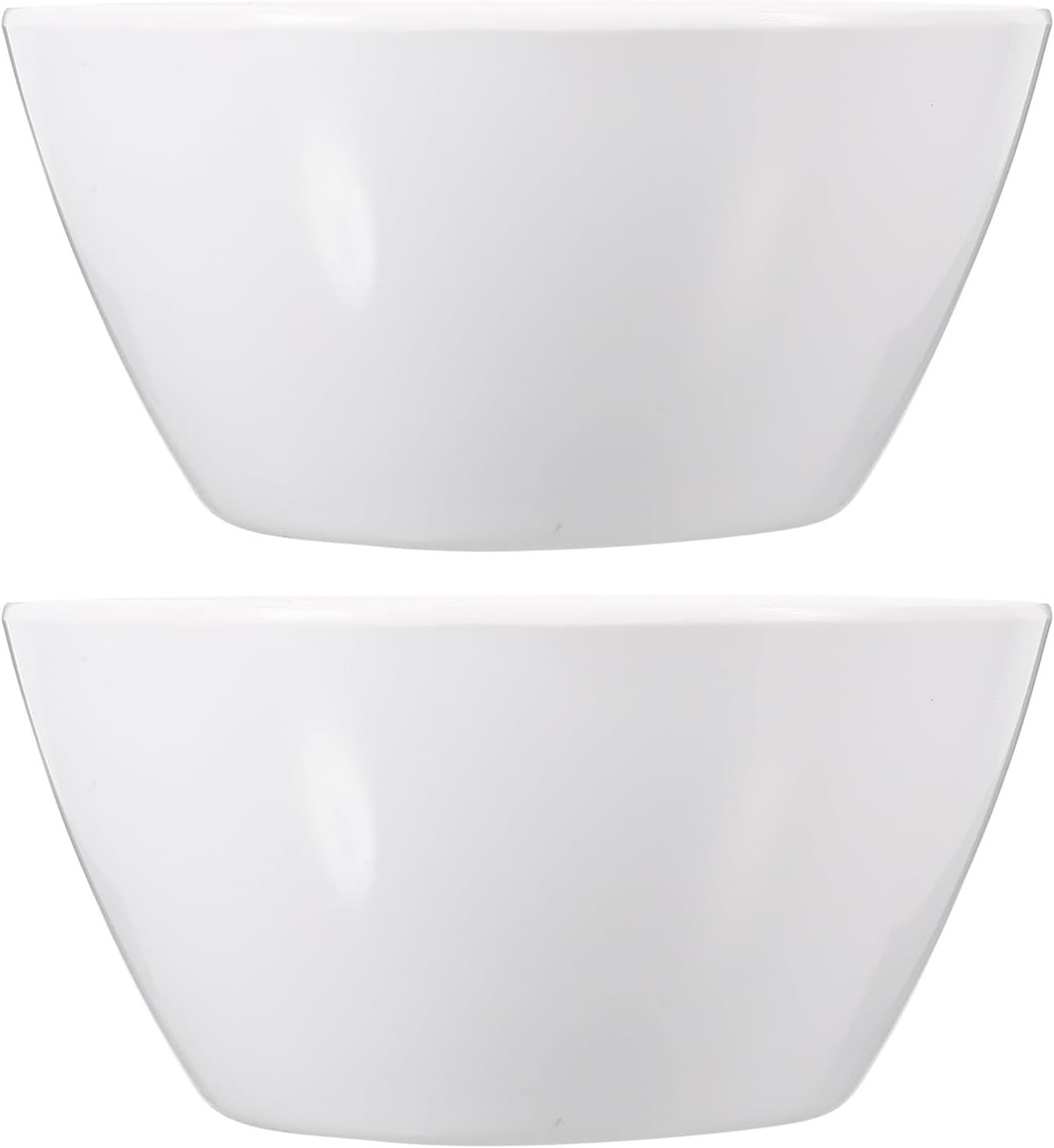 2pcs Melamine Small Soup Bowls White Reusable Rice Bowls Practical Food Serving Supply for Quick Meals and Holding Noodle Kitchen Use