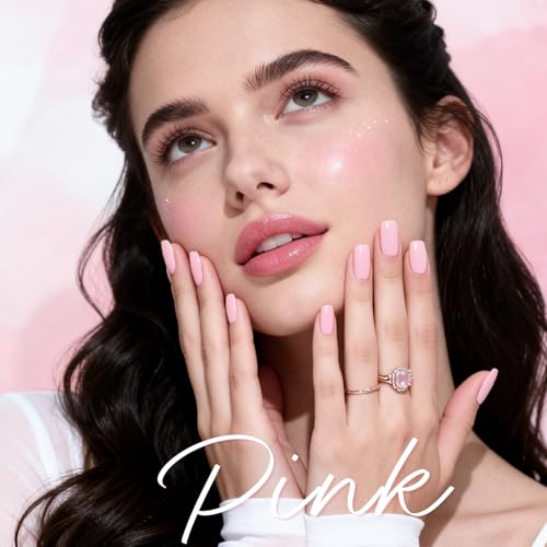 Image of AZUREBEAUTY Baby Pink Gel Nail Polish 18ML, UV /LED Soak Off Gel Polish | Soft Cream Light Pink Salon Nail Gel for Long Lasting High Gloss Manicure, French Nail Art for Women