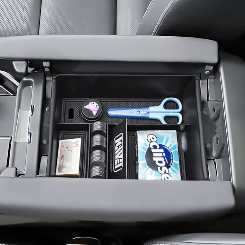 HGWEI Center Console Organizer Compatible with 2024 2025 2026 Lexus TX Interior Accessories Dual-Layer Armrest Storage Tray Insert for TX 350/500h/550h+ Middle Console Compartment Divider Black