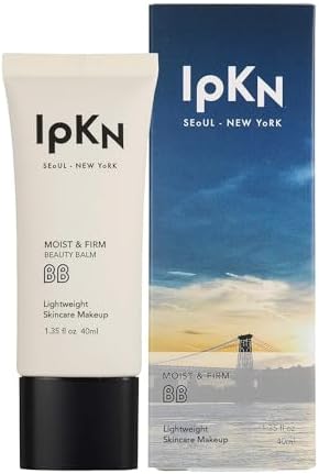 IPKN Moist & Firm Lightweight BB Cream 1.35 Fl Oz Ceramide & Collagen, Natural Light Finish (Light/Medium, 1.35 Fl Oz)