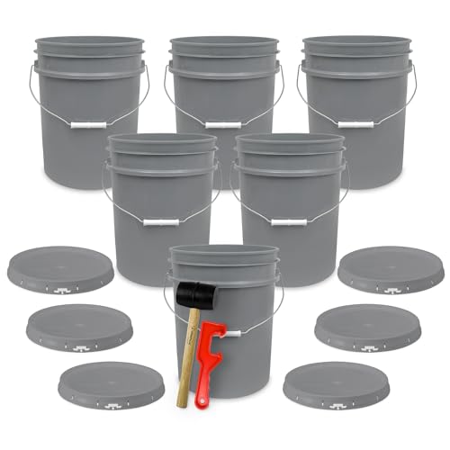ePackageSupply 5 gal Food-Grade Plastic Bucket with Lid