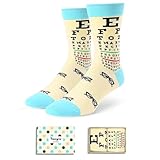 HAPPYPOP Optometry Gifts for Men - Optometrist Gifts Optician Ophthalmologist Gift Eye Doctor Gift, Eye Chart Socks