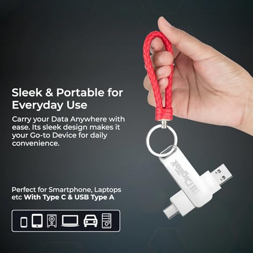 Image of Digitek (DDUD 32G V3.0) Metal Body 32GB Storage 3.0V Dual Drive Flash Drive, USB-A & Type-C, Pen Drive, Magnetic, X-Ray & Temperature Resistant, Use with Smartphones, Tablets, Macs & USB-A Computers