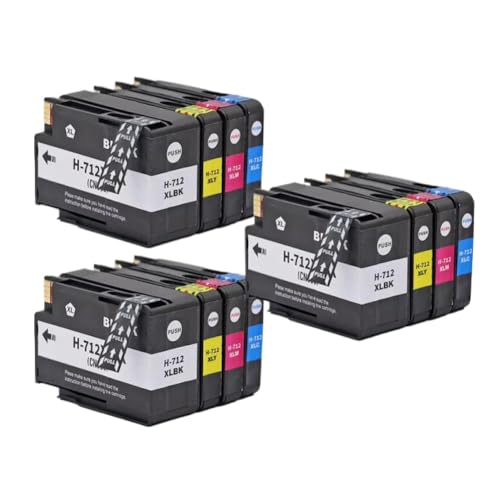 Cartouche d'encre compatible 712XL haute capacité pour plans fluides DesignJet T250