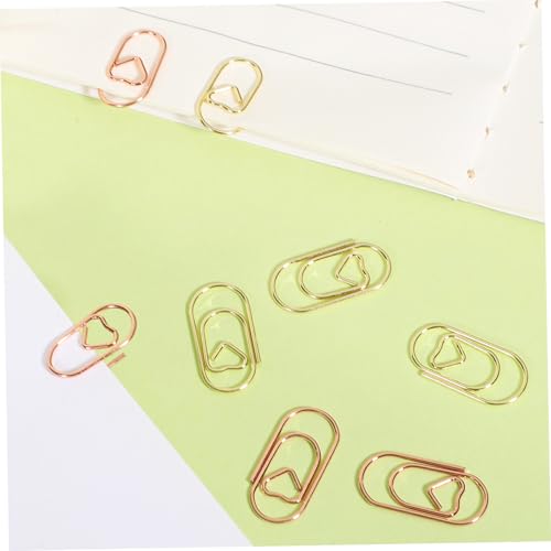 Trombones forme de cœur petites pinces à reliure décoratives pour notes - 5
