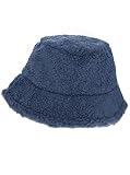 Zwillingsherz Teddy Bucket Hat - Fischerhut für Damen Herren Jungen und Mädchen Uni Unisex - Hochwertiger und Flauschiger Hut - perfekt geeignet für Frühling Sommer Herbst-jbl