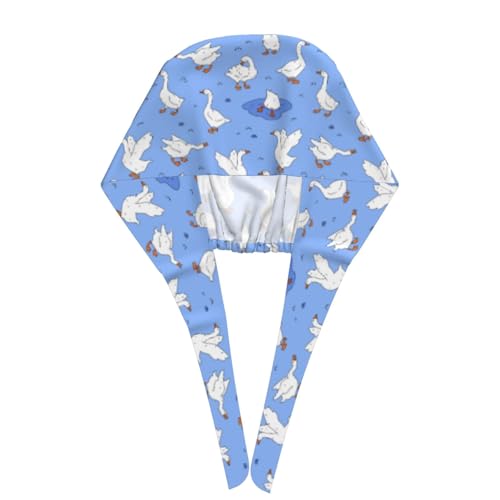 Image of Working Cap Scrub Cap with Sweatband Adjustable Unisex Women Tie Back Hat Nurse Surgical Caps