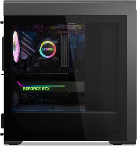 Image of Lenovo Legion Tower 7i Gen 8 Gaming Desktop with Intel Core i9-14900KF Processor, 32GB DDR5 RAM, 1TB SSD, NVIDIA GeForce RTX 4070 Ti SUPER 16GB GDDR6X Graphics, ARGB Liquid Cooler, Wi-Fi 6E, and Win11