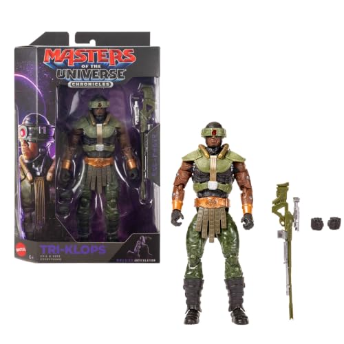 Masters of The Universe Chronicles Tri-Klops Figura del Villano de 3 Ojos de la película de 2026 a Escala 1:12, Aspecto Fiel al del Actor Kojo Attah, 30 Puntos de articulación mejorados, JKJ24