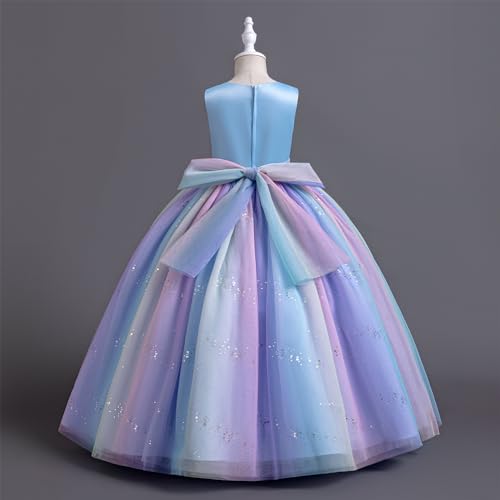 IBTOM CASTLE Flower Girl Princess Sleeveless Sparkle Sequins Ruffle Tulle Tutu Dress Wedding Pageant Formal Dance Ball Gown3