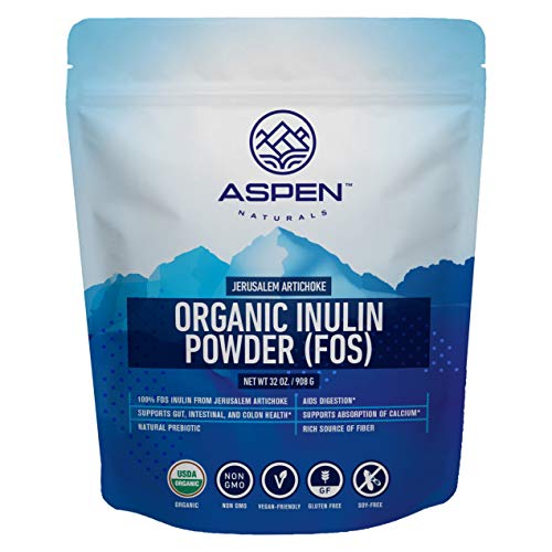 ASPEN NATURALS Organic Inulin Powder for Digestive Health - Non-GMO, 32 oz, Made