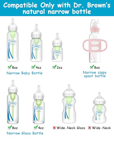 Image of Silicone Nipple for Dr. Brown's Natural Flow Level 2 Narrow Baby Bottle, Medium Flow, 3m+, 5 Count