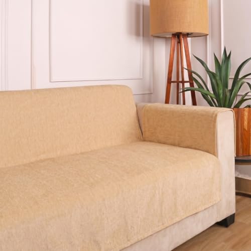 Image of STITCHNEST 'LuxeFit Series' 1 Seater Sofa Cover | Full Coverage with Armrest Pocket | Elegant Woven Fabric, Washable & Durable for Modern Living