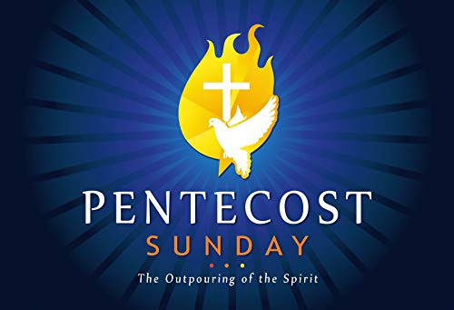 12x8ft Pentecost Sunday Backdrop Holy Spirit Dove with Flame Biblical