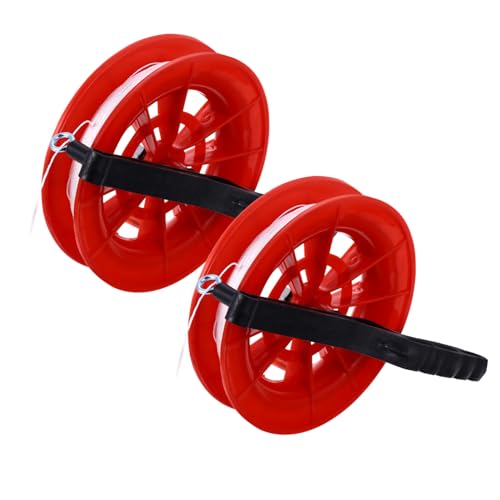 HONMEET 2Pcs Winder Tool Ergonomic Grip Kite Reel with Line Easy to Use for Adults for Outdoor Flying Activities