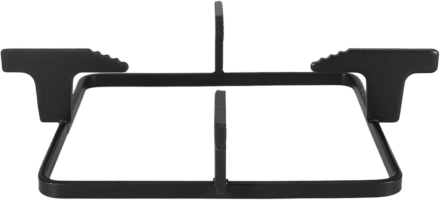 Black Cast Iron Gas Stove Rack Rectangular Non Slip Support