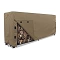 KHOMO GEAR - Heavy Duty Log Rack Cover - 8 Feet - Brown