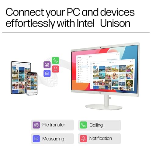 Image of HP 2022 All-in-One Desktop Computer, 23.8 inch Full HD Touchscreen, AMD Ryzen 5 3500U Processor, AMD Radeon Vega 8 Graphics, 16GB RAM, 1TB SDD, Webcam, Windows 11 Home