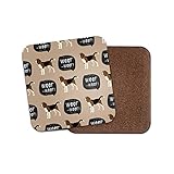 Dimensions : 9,5 x 9,5 cm. Beagle - Dessous de verre pour chien – Woof Puppy Dogs mignon motif animal de compagnie Cadeau #15297