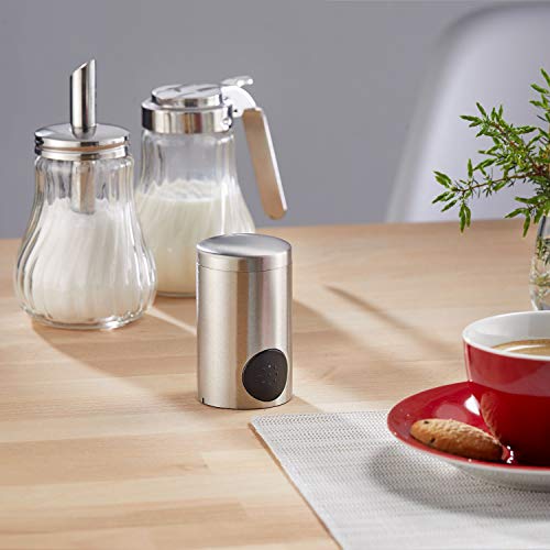 Westmark Süßstoffspender, Höhe: 8,6 cm, Rostfreier Edelstahl/ABS, Matt-Silber/Schwarz, 65172260