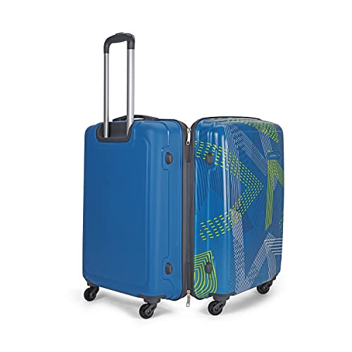 Aristocrat Dual Edge 65Cm Polycarbonate & Polypropylene Printed Hardsided Medium Spinner Luggage 4W Teal Blue Strolley 4 41rofAzH2DL