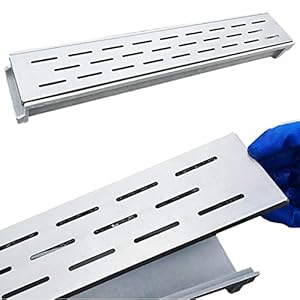 LSMKKA Drainage Trenchcover, Heavy Duty Kanaalafvoer met rooster voor buiten tuin tuin voor waterafvoer, snijbare stormgoot systemen kit (kleur: stijl 1)