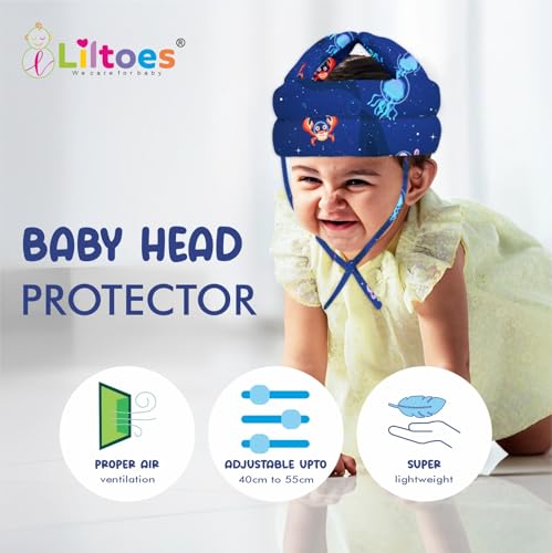 Image of LILTOES Baby Head Protector for Safety of Kids 6M to 3 Years- Baby Safety Helmet with Proper Air Ventilation & Corner Guard Protection (Aqua Alien)