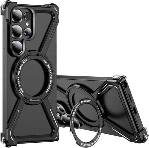 Asdsinfor Aluminum Skeleton Case for Samsung Galaxy S26 Ultra, JJ Black