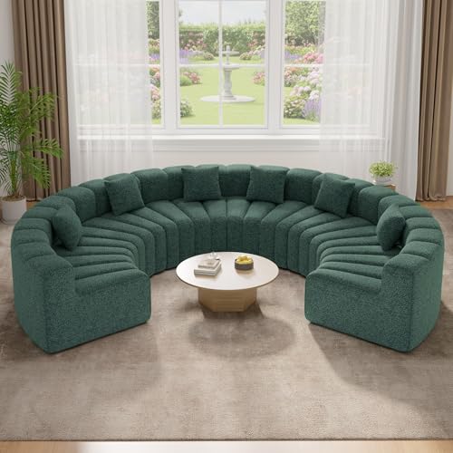 Luxanimarion Oversized Curved Cloud Couch, 6 Seater Modern Modular Sectional
