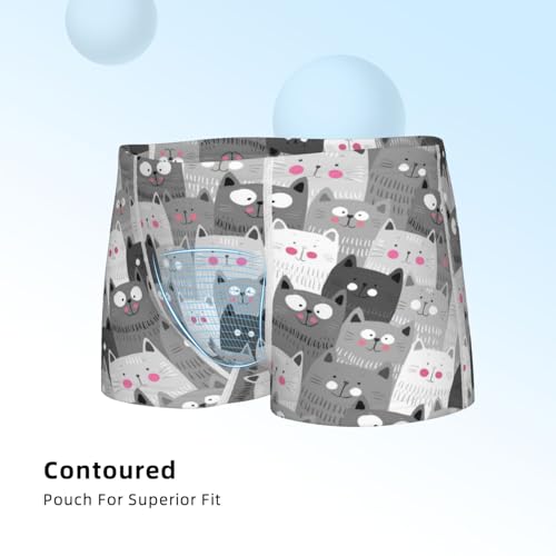 Boys' Cotton Boxer Brief Soft Underwear-Cats Group4