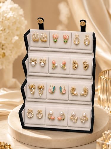 Image of Shining Diva Fashion 12 Pairs Set Earrings for Women Girls with Stylish Organizer Box | Valentine Birthday Rakshabandhan Gifts for Girls Girlfriend Wife Sister