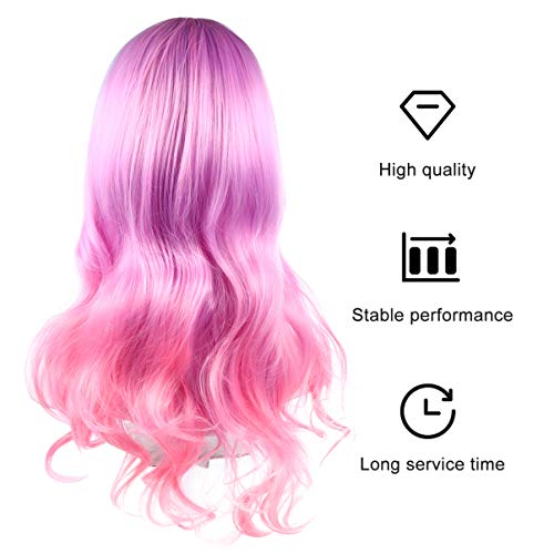 FRCOLOR Cabelo Comprido Encaracolado Ondulado Perucas Coloridas de Cabeça Cheia Perucas de Halloween
