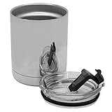 Pure Design Edelstahlbecher mit Deckel Spülmaschinenfest 300ml Kaffee/Tee, Outdoor, ohne Logos. Thermo Becher Baby für Essen und Trinken. Isolier Foodbehälter