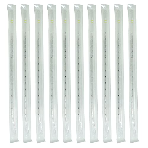 Meetoot Serological Pipette 10Pcs 1Ml Disposable Independent Sterilizing Packing Polystyrene Serum Pipets With Graduated Sterile Burette #TOP2