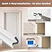 40FT Weather Stripping Door Seal, Kerf Style Foam Strip for Large Gaps, with Scraper Tool for Exterior and Interior Frames, White