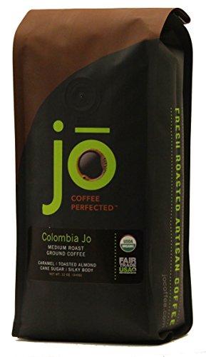 Colombia Jo: 12 Oz, Organic Ground Colombian Coffee, Medium Roast, Fair Trade Certified, Usda Certified Organic, 100% Arabica Coffee, Non-Gmo, Gluten Free, Gourmet Coffee From Jo Coffee #TOP1