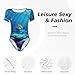 YANYU Tranquil Underwater Scenery Print Adult Romper Womens Short Sleeve Onesie Bodysuit Casual Comfort Fashion Outfit