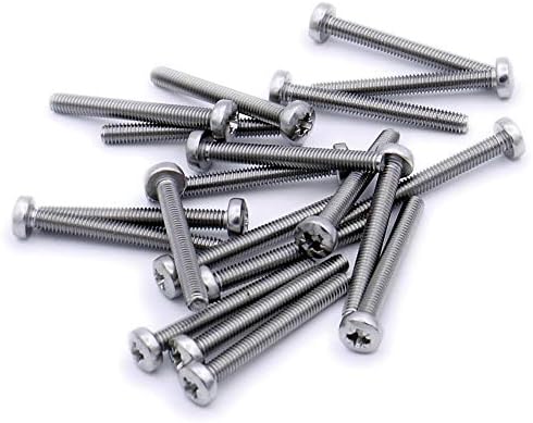 M3 (3mm x 60mm) Pozi Pan Machine Screw (Bolt) - Stainless Steel (A2) (Pack of 20)