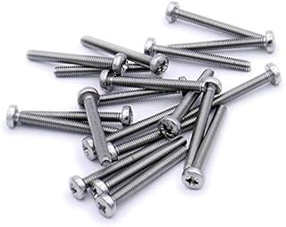 M3 (3mm x 40mm) Pozi Pan Machine Screw (Bolt) - Stainless Steel (A2) (Pack of 20)