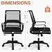 NEO CHAIR Office Desk Chair Gaming Computer Chair Ergonomic Mesh Mid Back with Rolling Wheels Lumbar Support Comfy Swivel Adjustable for Home (Black)