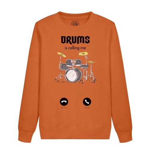 Sweatshirt enfant la batterie m'appelle pull musique passion vêtement batteur