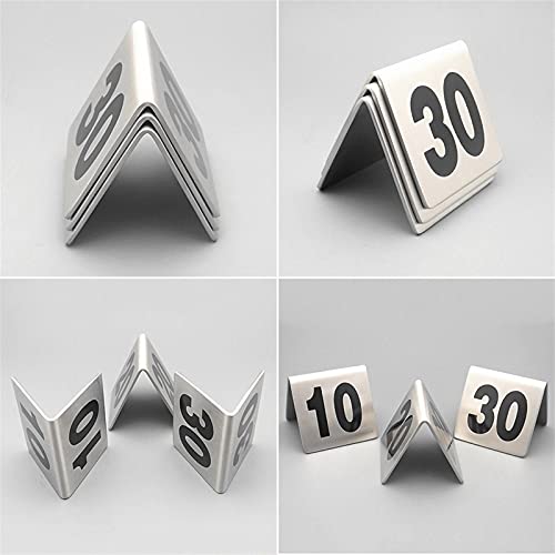 Números de mesa de acero inoxidable del 1 al 25 con doble cara para restaurantes y bodas 6