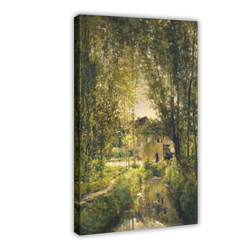 Impression sur toile paysage ensoleillé cadre à suspendre