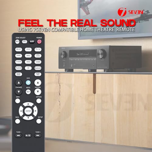 Image of 7SEVEN Compatible for Denon Home Theatre Amplifier Sound System Remote Control of RC-1192 and Replacement Remote for AVR-X3100W AVR-S910W Model